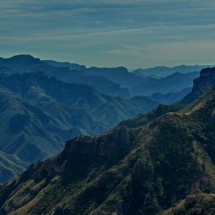 View of the path Ruta Panoramica into the Copper Canyon